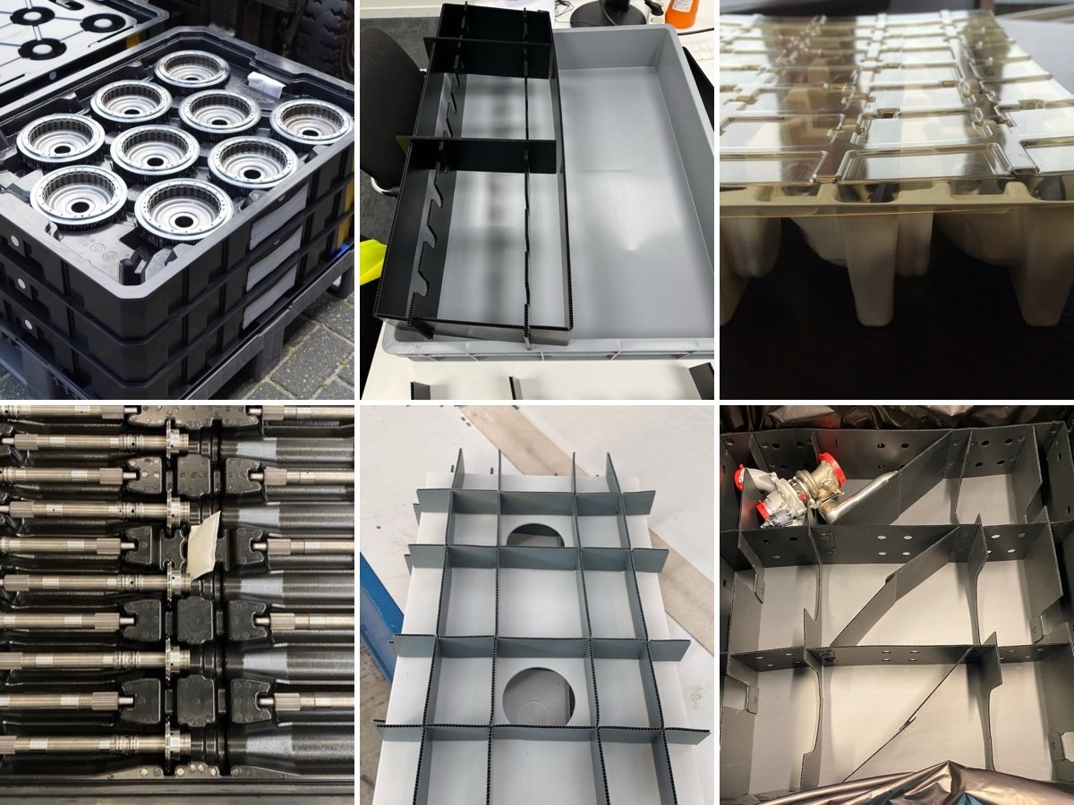 Twinsheet trays, PP corrugated dividers and compartment inserts